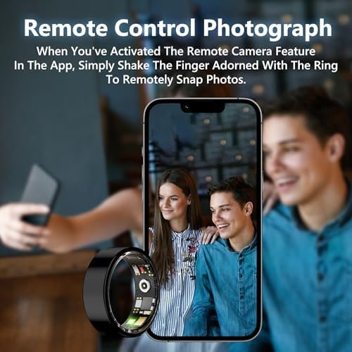 Smart Health Ring for Women Men Fitness Tracker with Heart Rate, Blood Oxygen, Blood Pressure, Sleep Monitoring, Step Counting, IP68 Waterproof for iPhone and Android, No Subscription Fee, Black 13 - Image 7