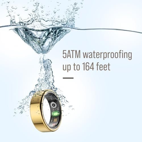 Herz P1 Smart Ring for Women & Men - (Size 13) 24/7 Health Metrics Fitness Ring, Tracks 20+ Biometrics, 6 Day Battery Life, Waterproof Stainless Steel, Free APP for iOS Android, No Subscription - Image 4