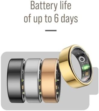 Herz P1 Smart Ring for Women & Men - (Size 10) 24/7 Health Metrics Fitness Ring, Tracks 20+ Biometrics, 6 Day Battery Life, Waterproof Stainless Steel, Free APP for iOS Android, No Subscription - Image 3