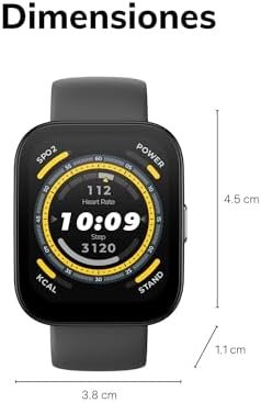 Amazfit Bip 5 Smart Watch 46mm, GPS, Amazon Alexa Built-in, Bluetooth Calling, 10-Day Battery, Heart-Rate & VO2 Max, Sleep Health Monitoring, AI Fitness Tracker App, for Android & iPhone, Black - Image 6