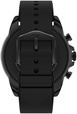 Fossil Men's Gen 6 44mm Stainless Steel and Silicone Touchscreen Smart Watch, Color: Black (Model: FTW4061V) - Image 3