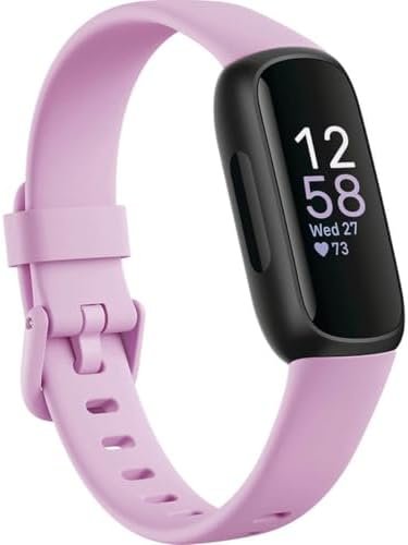Fitbit Inspire 3 Health &-Fitness-Tracker with Stress Management, Workout Intensity, Sleep Tracking, 24/7 Heart Rate and more, Lilac Bliss/Black, One Size (S & L Bands Included) - Image 3