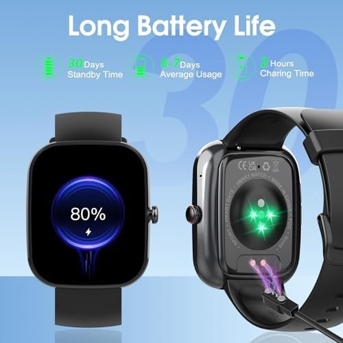 Smart Watch, 1.91" HD Screen Smartwatch for Men Women, Fitness Watch with Heart Rate/Sleep Monitor/Steps Monitor, 110+ Sports Modes, IP68 Waterproof Activity Trackers for Android iOS - Image 7