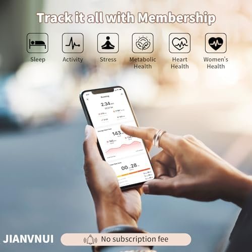 Smart Ring for Women & Men - Health & Fitness Tracker with Heart Rate, Blood Oxygen, Sleep Monitoring, 128 Sports Modes, IP68 Waterproof, Gesture Control, No Subscription Fees (8#) - Image 2