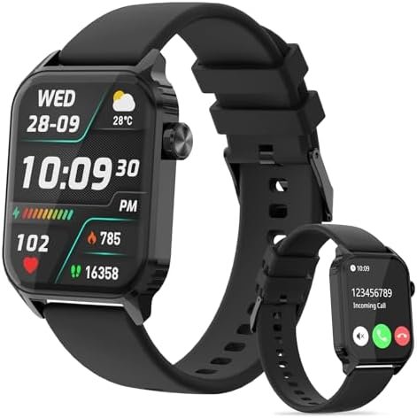 Smart Watch for Women Men, 1.83" HD Smartwatch with 120 Sports Modes, Heart Rate/Sleep Monitor, IP67 Waterproof, Bluetooth Call & Music Control for iPhone/Android