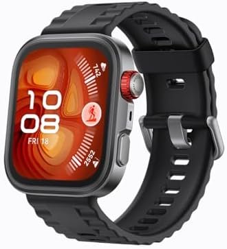 HUAWEI Watch FIT4 Pro Smartwatch, 1.82" Sapphire Display Titanium Alloy Bezel, Up to 10-Day Battery Life, Dual Band GPS, Golf Courses map, 40 m Free Diving, Compatible with Android iOS, Black