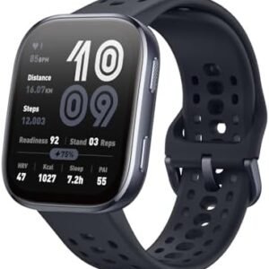 Amazfit Bip 6 Smart Watch 46mm, 14 Day Battery, 1.97" AMOLED Display, GPS & Free Maps, AI, Bluetooth Call & Text, Health, Fitness & Sleep Tracker, 140+ Workout Modes, 5 ATM Water-Resistance, Black