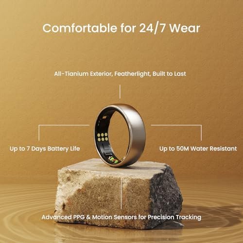 Smart Ring - Nova Ring AI Health Tracker with Sleep, Stress, Fitness, Heart Rate Monitoring for Men & Women. No Subscription, Android & iOS Compatible (Silver, Size 10) - Image 3