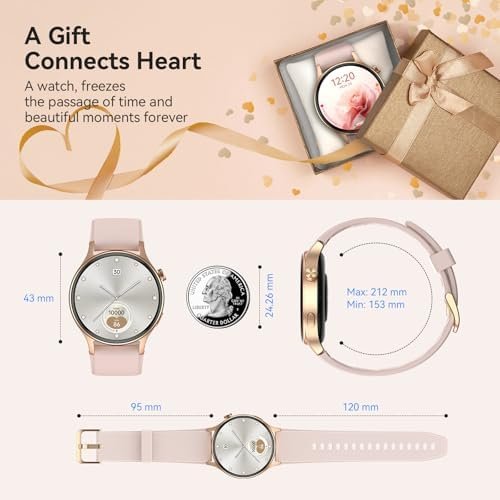 aeac Smart Watch for Women, AMOLED Ultra-Clear Screen Activity Trackers with Heart Rate/Sleep/SpO2 Monitor, Smartwatch for iPhone/Samsung/Android, 110+ Sport Modes Waterproof Fitness Reloj Inteligente - Image 8