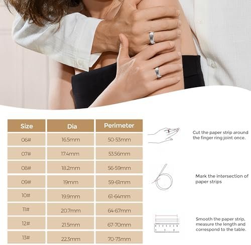 Smart Ring for Men & Women, Wellness & Fitness Tracker with Sleep/Step/Heart Rate/Blood Oxygen/Calorie Counter, IP68 Waterproof Wearable Ring for iOS Android Silver (Silver, 8) - Image 6