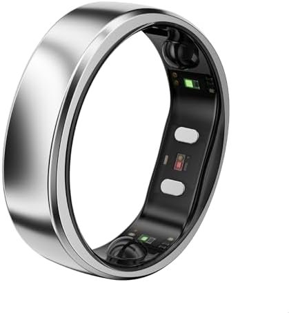 RingConn Gen 2 Air, Ultra-Thin AI Smart Ring, 10-Day Battery Life, Fitness/Sleep/Stress/HR Tracker for Women&Men, No App Fee for Standard Features, iOS & Android Compatible (Size 12, Galaxy Sliver)