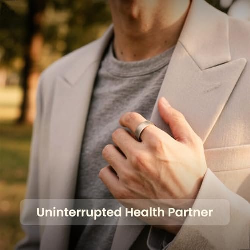 Smart Ring - Nova Ring AI Health Tracker with Sleep, Stress, Fitness, Heart Rate Monitoring for Men & Women. No Subscription, Android & iOS Compatible (Silver, Size 10) - Image 7