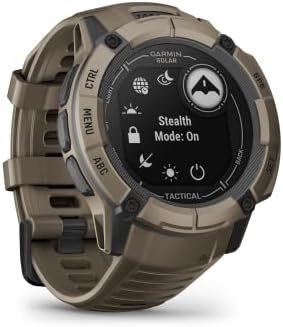 Garmin Instinct 2X Solar - Tactical Edition, Rugged GPS Smartwatch, Built-in Flashlight, Ballistics Calculator, Solar Charging Capability, Coyote Tan - Image 6