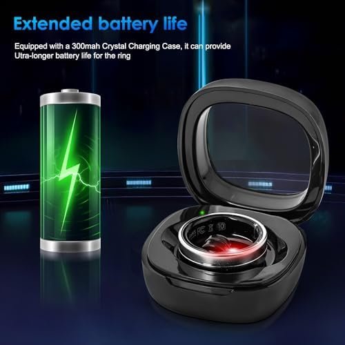 Smart Ring Fitness Tracker for Women Men - Waterproof Health Rings for Sleep Tracker, Heart and Blood Oxygen Monitor, Fitness Ring for Family Care,Step and Burned Calories Counter(8# - Image 6