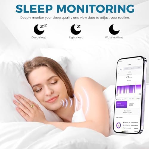 Smart Ring for Women Men Fitness Tracker with Blood Pressure,Heart Rate,Sleep Monitoring,Step Counting,for iPhone and Android,Waterproof smart blood pressure monitor,No Subscription Fees,Gold 11 size - Image 6