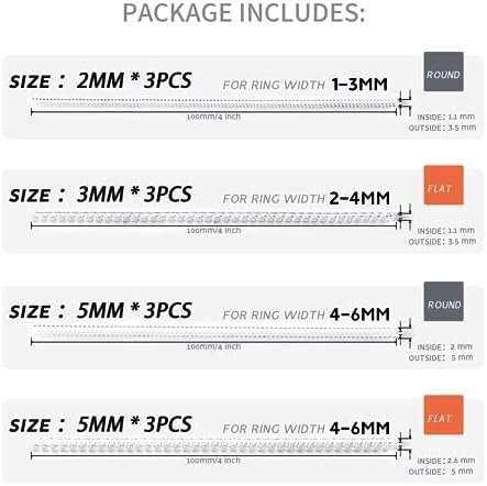 Ring Size Adjuster for Loose Rings,12 Pack-4 Sizes Invisible Transparent Silicone Guards Clip Jewelry Fitter Resizer,Fit Almost Any Ring for Women and Men - Image 3