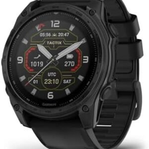 Garmin tactix® 8 51mm, Solar Charged Display, Elite, Premium Tactical GPS Smartwatch, Includes Applied Ballistics Elite™ Solver, Titanium Bezel, Sapphire Lens, 40-Meter Dive Rating
