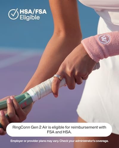 RingConn Gen 2 Air, Ultra-Thin AI Smart Ring, 10-Day Battery Life, Fitness/Sleep/Stress/HR Tracker for Women&Men, No App Fee for Standard Features, iOS & Android Compatible (Size 12, Galaxy Sliver) - Image 7