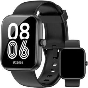 Smart Watch with Alexa Built-in, 1.83" HD Touchscreen, Bluetooth Call/Make Calls, IP68 Waterproof Fitness Tracker with 120+ Sport Modes, 24/7 Heart Rate & Sleep Monitor for iOS/Android (Black)