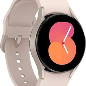 SAMSUNG Galaxy Watch 5 40mm Bluetooth Smartwatch w/Body, Health, Fitness and Sleep Tracker, Sapphire Crystal Glass, Enhanced GPS Tracking, US Version, Pink Gold Bezel w/Pink Band (Renewed)