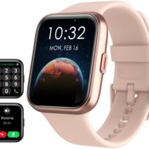 Smart Watch for Women Android & iPhone, Alexa Built-in, 1.8" Touch Screen Fitness Tracker with Answer/Make Calls, IP68 Waterproof Heart Rate/Sleep/SpO2 Monitor, Pedometer, 100+ Sport Modes