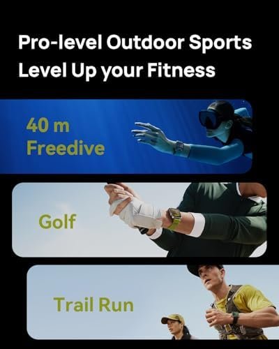 HUAWEI Watch FIT4 Pro Smartwatch, 1.82" Sapphire Display Titanium Alloy Bezel, Up to 10-Day Battery Life, Dual Band GPS, Golf Courses map, 40 m Free Diving, Compatible with Android iOS, Black - Image 7