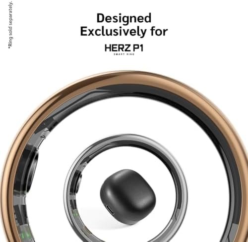 Herz P1 Rapid Charging Case - Smart Ring Portable Charging Case with 200 mAh Battery Magnetic Charger | Charges Herz P1 Smart Ring 8 Times | Compact & Lightweight Design for Travel Black - Image 6
