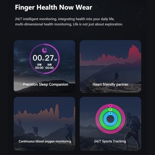 Smart Ring for Men & Women, Health Tracker Fitness Ring with Heart Rate, Blood Oxygen, Sleep Tracker, Step Counter and IP68 Waterproof & Long Endurance, No APP Subscription (Black,10#) - Image 5