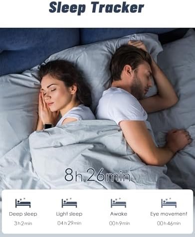 GRV Smart Watch for iOS and Android Phones (Answer/Make Calls), Watches for Men Women IP68 Waterproof Smartwatch Fitness Tracker Watch with Heart Rate/Sleep Monitor Steps Calories Counter (Black) - Image 5