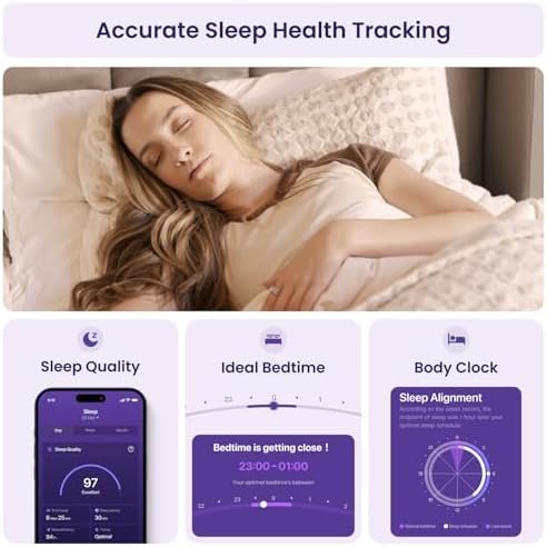 Smart Ring - Nova Ring AI Health Tracker with Sleep, Stress, Fitness, Heart Rate Monitoring for Men & Women. No Subscription, Android & iOS Compatible (Silver, Size 10) - Image 4