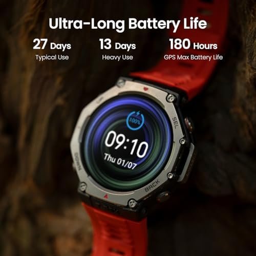 Amazfit T-Rex 3 Outdoor Smart Watch 48mm AMOLED Display, Offline Maps & Navigation, 6 Satellite Systems Dual Band GPS, 27 Days Battery Life, 170+ Sports Mode, 45m Freediving for Android, iPhone - Image 4