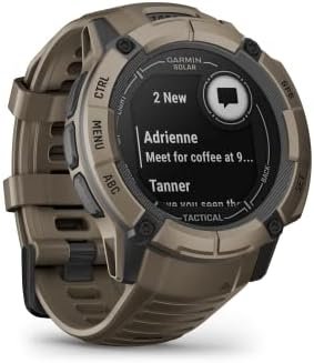 Garmin Instinct 2X Solar - Tactical Edition, Rugged GPS Smartwatch, Built-in Flashlight, Ballistics Calculator, Solar Charging Capability, Coyote Tan - Image 5