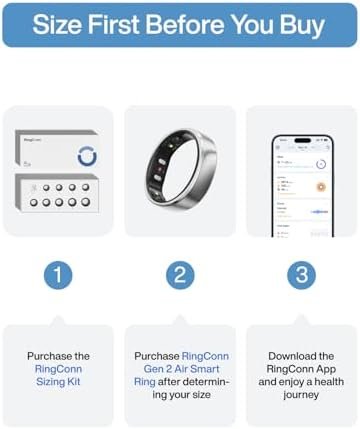 RingConn Gen 2 Air, Ultra-Thin AI Smart Ring, 10-Day Battery Life, Fitness/Sleep/Stress/HR Tracker for Women&Men, No App Fee for Standard Features, iOS & Android Compatible (Size 12, Galaxy Sliver) - Image 2