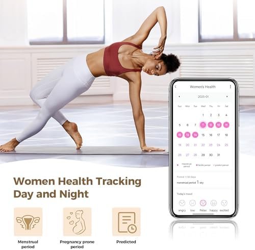 Smart Ring for Men & Women, Wellness & Fitness Tracker with Sleep/Step/Heart Rate/Blood Oxygen/Calorie Counter, IP68 Waterproof Wearable Ring for iOS Android Silver (Silver, 8) - Image 4