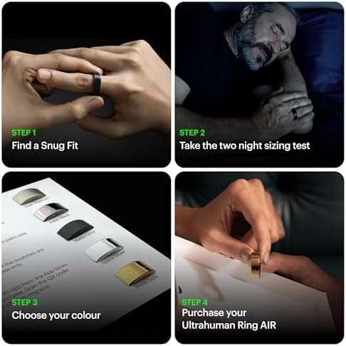 ULTRAHUMAN AIR-Smart Ring Health Tracker, Sleep & Fitness Tracker, Smart Ring for Men/Women, Size First Sizing Kit - Image 3