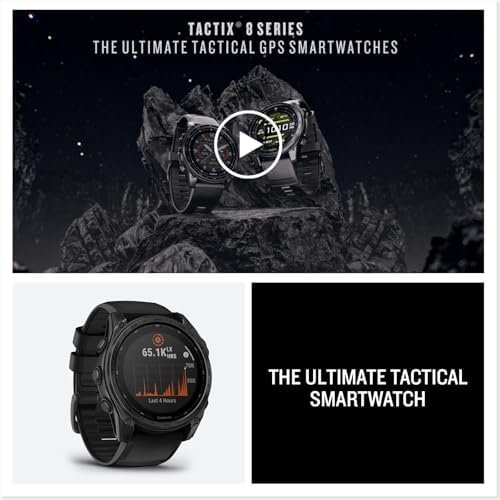 Garmin tactix® 8 51mm, Solar Charged Display, Elite, Premium Tactical GPS Smartwatch, Includes Applied Ballistics Elite™ Solver, Titanium Bezel, Sapphire Lens, 40-Meter Dive Rating - Image 8