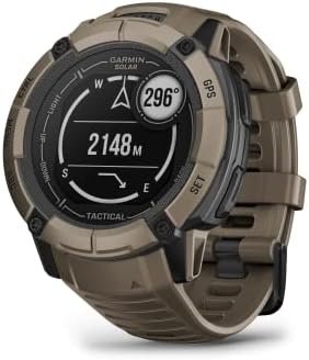 Garmin Instinct 2X Solar - Tactical Edition, Rugged GPS Smartwatch, Built-in Flashlight, Ballistics Calculator, Solar Charging Capability, Coyote Tan - Image 2