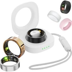 Smart Ring for Women Men, Health Fitness Tracker Ring, IP68 Waterproof Rings, Sleep Ring with Charging Case and Ring Protector, Remote Photography, Family Care, No App Fees (Rose Gold, 8#)