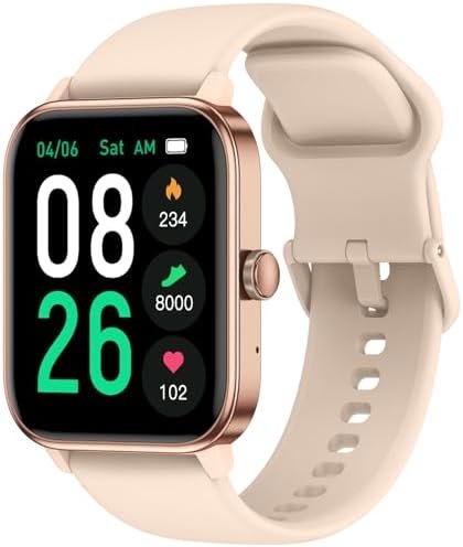 EURANS Smart Watch 45mm, Fitness Watch with Heart Rate/Sleep Monitor Steps Calories Counter, IP68 Waterproof Activity Tracker Compatible with Android iOS