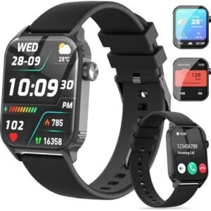 Smart Watches for Women Men, 1.83 inches HD Smartwatch with 120 Sports Modes, Heart Rate/Sleep Monitor, IP67 Waterproof, Bluetooth Call & Music Control for iPhone/Android