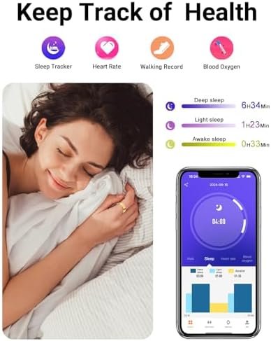 2025 New Smart Ring Health Tracker for Men Women - IP68 Waterproof Fitness Ring with Sleep Tracker/Heart Rate/Blood Oxygen/Steps/Distance/Calories,Air Gestures,Charging case Up to 7-Day - Image 2
