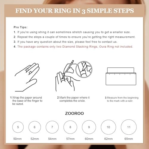 2-Pack 14K Gold Plated Stacking Rings for Oura Gen 4/Oura Gen 3, Cubic Zirconia Simulated Diamond Oura Ring Stack for Women - Image 3