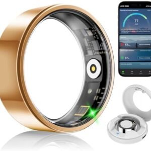 Smart Fitness Ring for Women Men - Activity & Health Tracker Ring with Heart Rate/Pressure/Sleep/Steps/Blood Oxygen Monitoring, 10ATM Waterproof for iPhone and Android, No Subscription Fee (10#)
