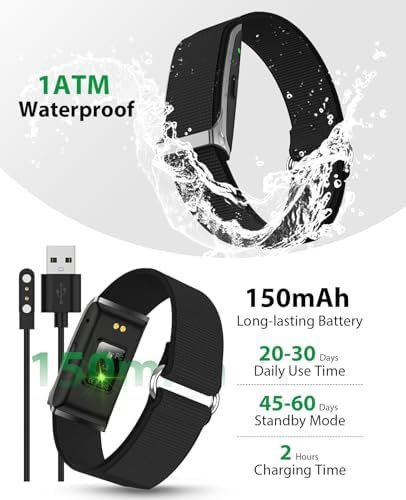 Smart Bracelet, Wearable Activity & Fitness Tracker Band, 24H Sleep Tracker, All-Day Continuous Heart Rate Blood Pressure Stress HRV Monitor, 120+ Sport Modes Smart Wristband with Free APP 2 Bands - Image 5