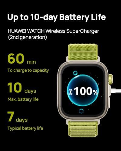 HUAWEI Watch FIT4 Pro Smartwatch, 1.82" Sapphire Display Titanium Alloy Bezel, Up to 10-Day Battery Life, Dual Band GPS, Golf Courses map, 40 m Free Diving, Compatible with Android iOS, Black - Image 6