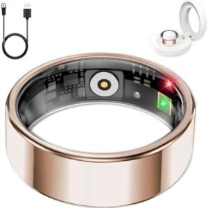 Smart Ring for Women Men, Sleep Tracker Ring, Waterproof Fitness Tracker Health Rings with Heart Rate Monitoring, Blood Oxygen,Stress Distance Calories Steps Tracking,No Subscription Fee(Rose Gold,#9)