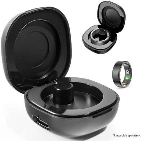 Herz P1 Rapid Charging Case - Smart Ring Portable Charging Case with 200 mAh Battery Magnetic Charger | Charges Herz P1 Smart Ring 8 Times | Compact & Lightweight Design for Travel Black - Image 7