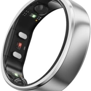 RingConn Gen 2, World’s First Smart Ring with Sleep Apnea Monitoring, No APP Subscription, 12-Day Battery Life, Stress/Heart Rate/Women's Health Tracker, Android & iOS Compatible (Silver, Size 10)