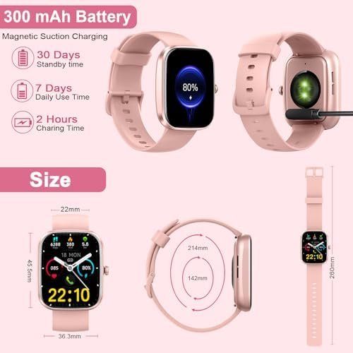 Kuizil Smart Watch, 1.91" Smartwatch for Men Women (Answer/Make Call), Fitness Tracker with 100+ Sport Modes, IP68 Waterproof, Heart Rate/Sleep Monitor, Pedometer, Activity Tracker for Android iOS - Image 7