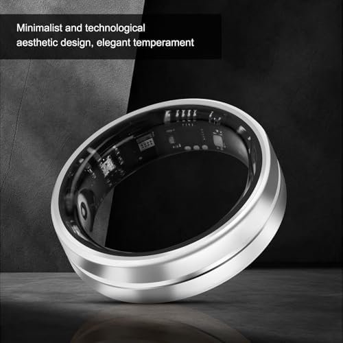 Smart Ring Fitness Tracker for Women Men - Waterproof Health Rings for Sleep Tracker, Heart and Blood Oxygen Monitor, Fitness Ring for Family Care,Step and Burned Calories Counter(8# - Image 4